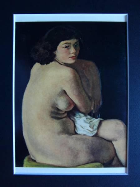 寺内萬治郎、裸婦１０、800部限定大判画集画、新品額装