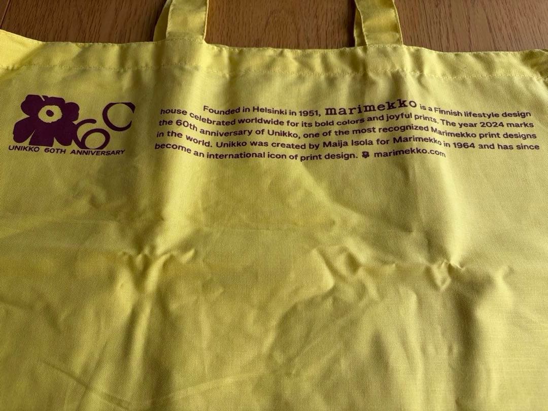 marimekko ウニッコ60周年 ノベルティバッグ トートバッグ 新品未使用