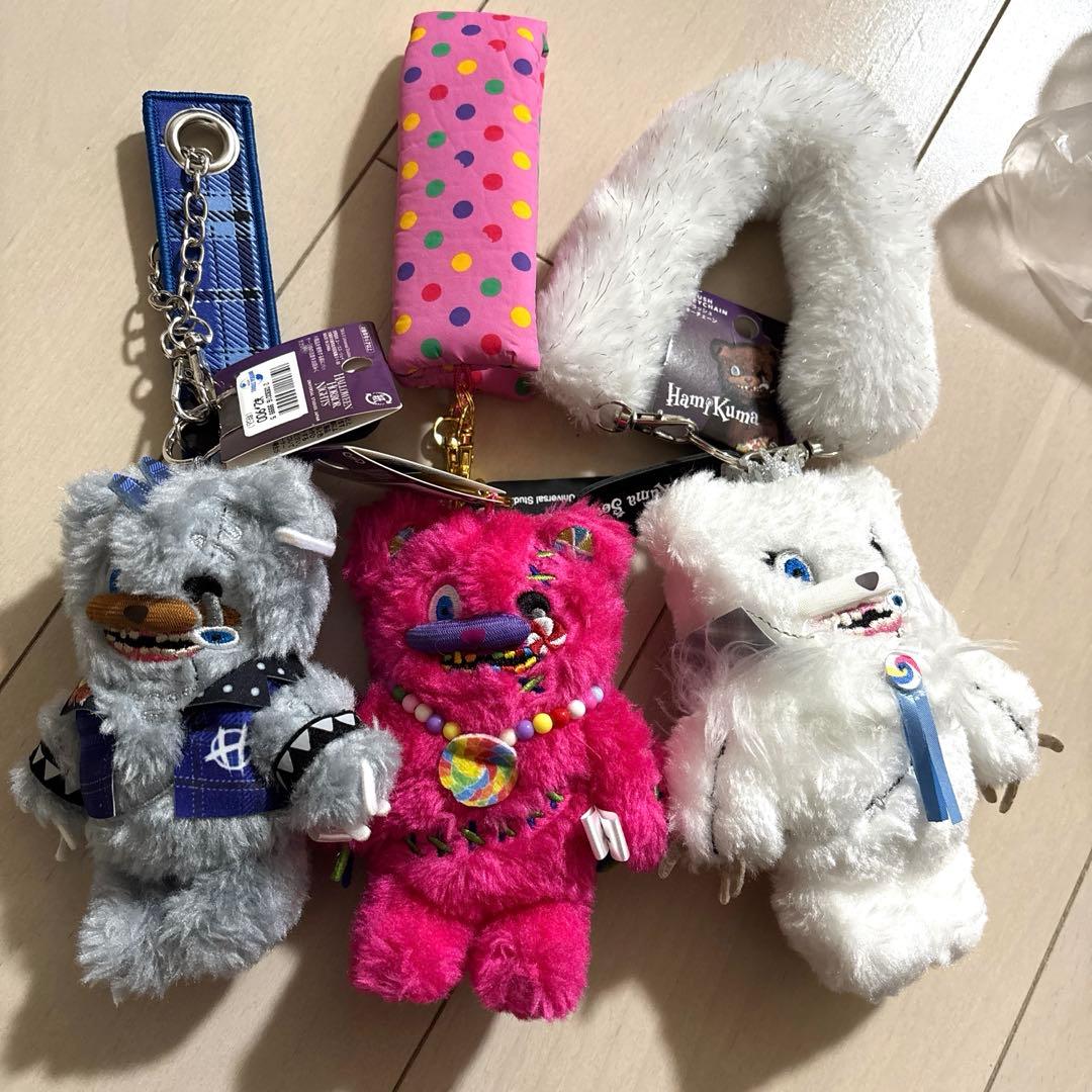 USJ ハミクマ ストラップ付きマスコットキーチェーン 2025年 3点 ハミクマ ストラップ付きマスコットキーチェーン| キャステル | CASTEL