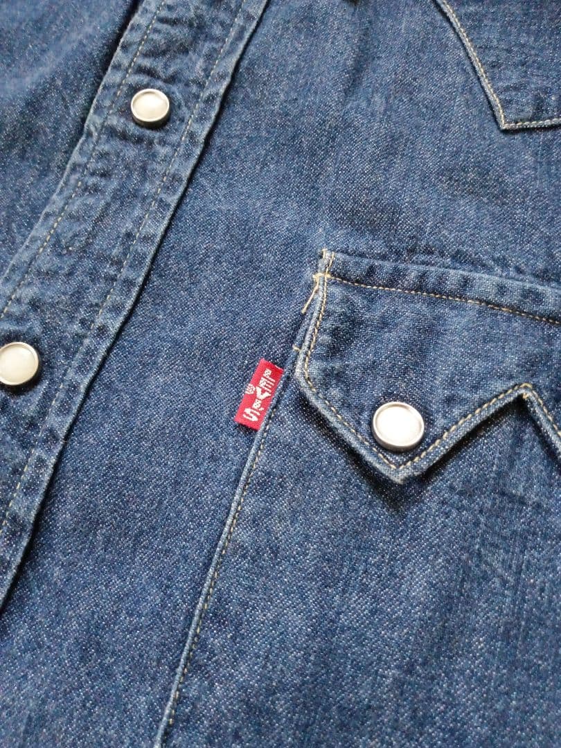 90年代 リーバイス LVC バレンシア工場製 ダークブルーデニムシャツ