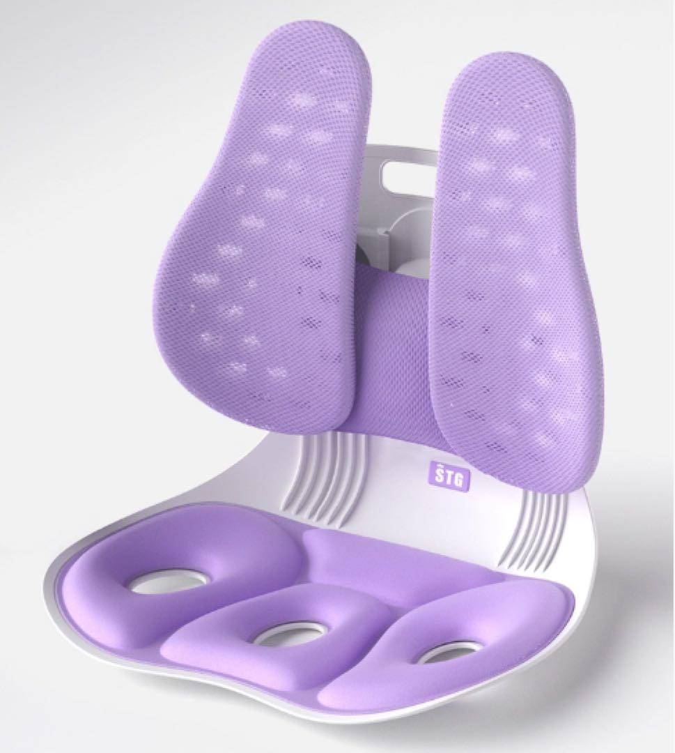 腰痛クッション　椅子用　腰を守って大きく折り畳み　気嚢タイプ