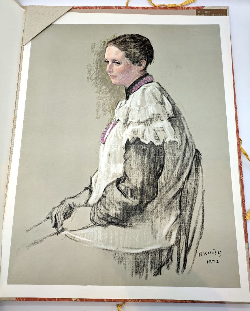 ツ*ル様 小磯良平 画集 パステル素描12葉 求龍堂 一部欠品アリ 定価2万