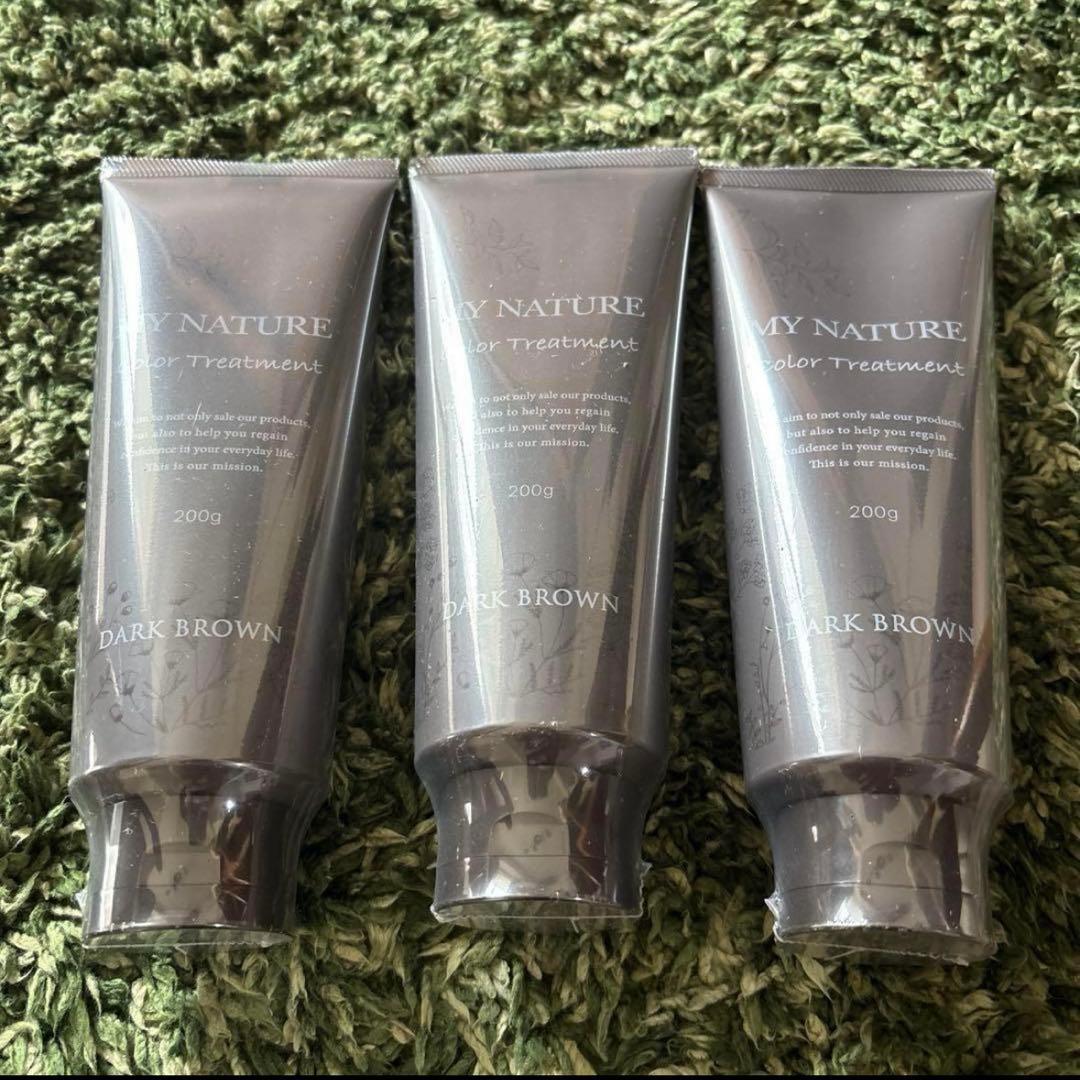 新品 マイナチュレ カラーリングトリートメント ダークブラウン 200g×3個 カラートリートメント / マイナチュレ(ヘアカラートリートメント