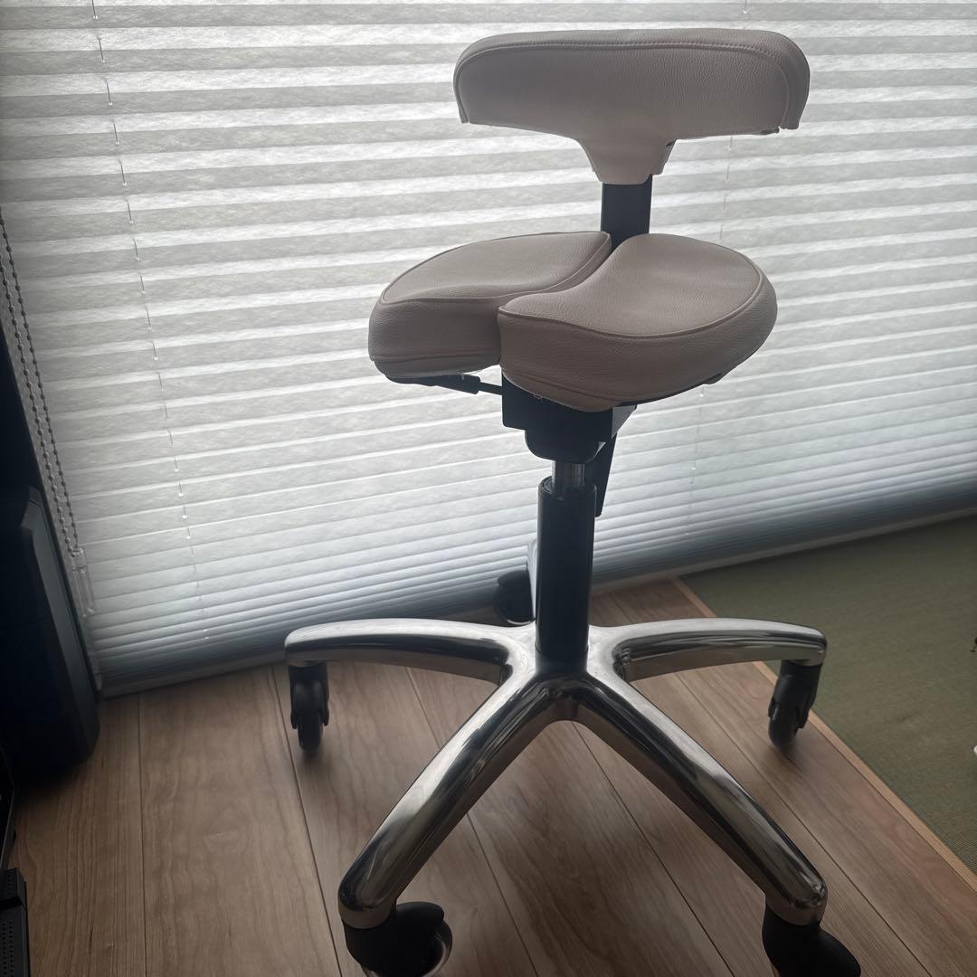 【美品】アーユル・チェアー プレミアムモデル 別売ホワイトカバー 脚パーツ付