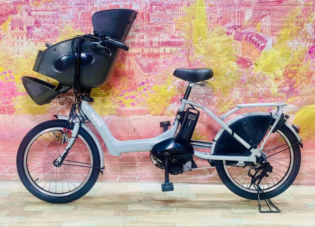 K3033 電動自転車ブリヂストン bikke子供乗せ 20インチ 送料無料