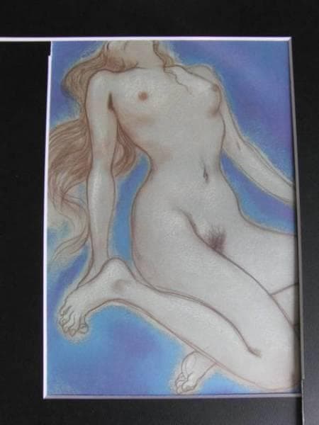 古沢　岩美、デッサン　Ｓ、希少な額装用画集より、新品額装付、状態良好