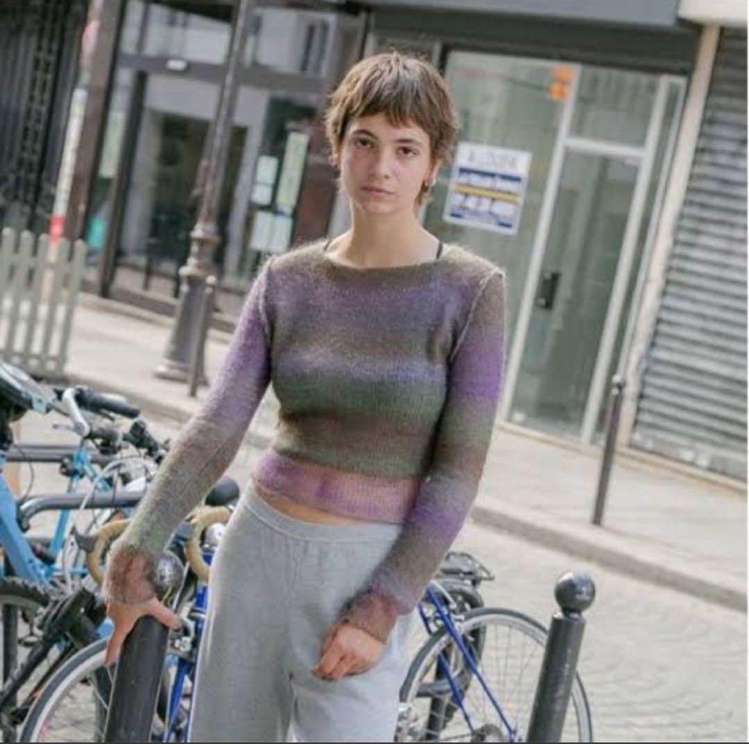 PERVERZEパーバーズ モヘア クロップド トップス ニット