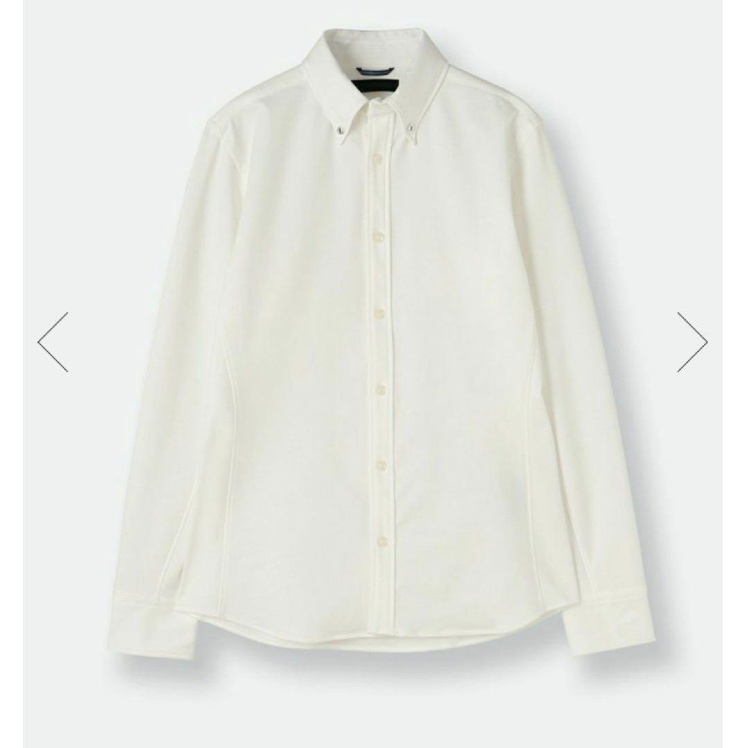 美品 試着junhashimoto ホワイト ジャージー ストレッチ長袖シャツ junhashimoto MEGA BIG SHIRT / WHITE | junhashimoto | rumbleFISH