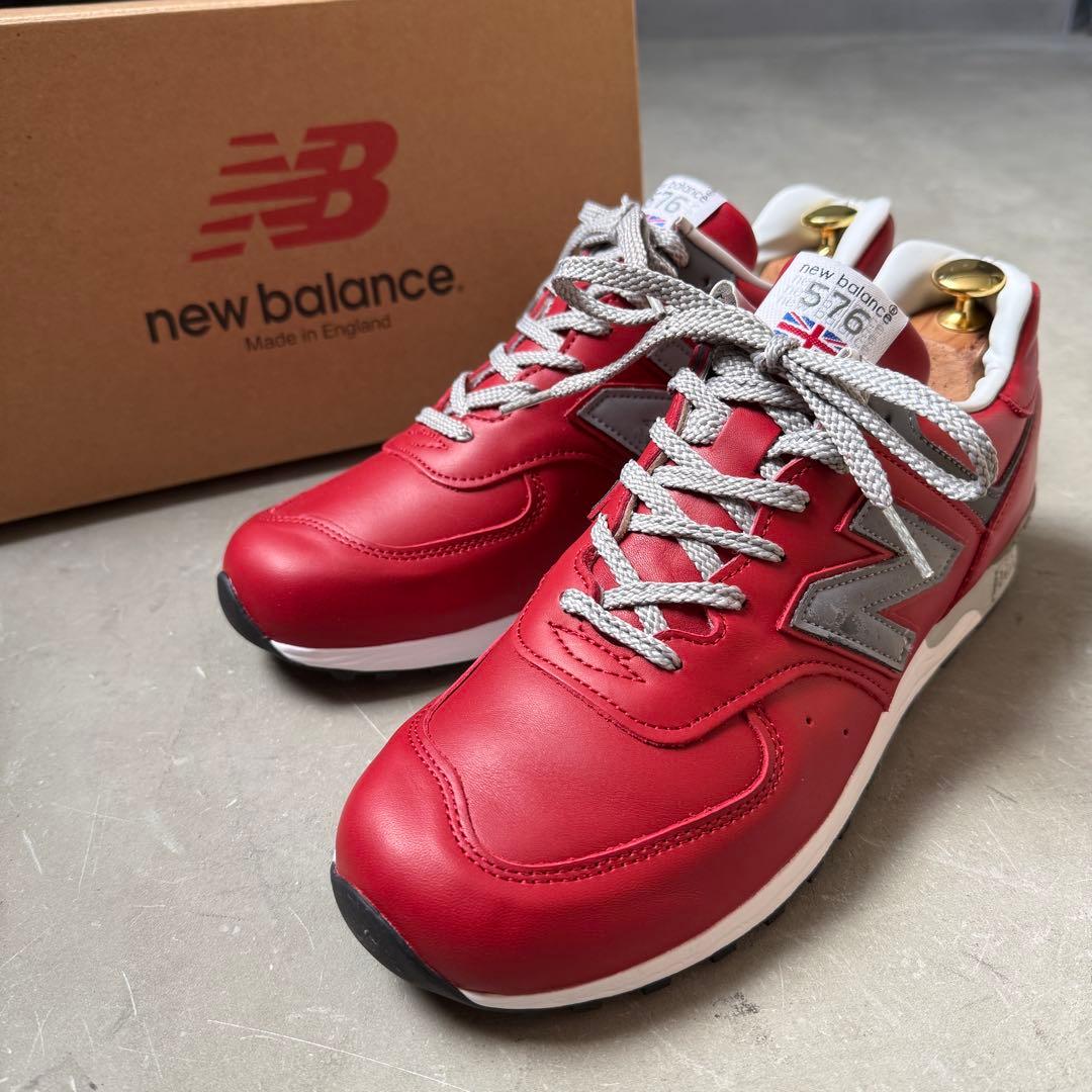 ニューバランス M576RED レッド 27.0cm US9 本革 イギリス製