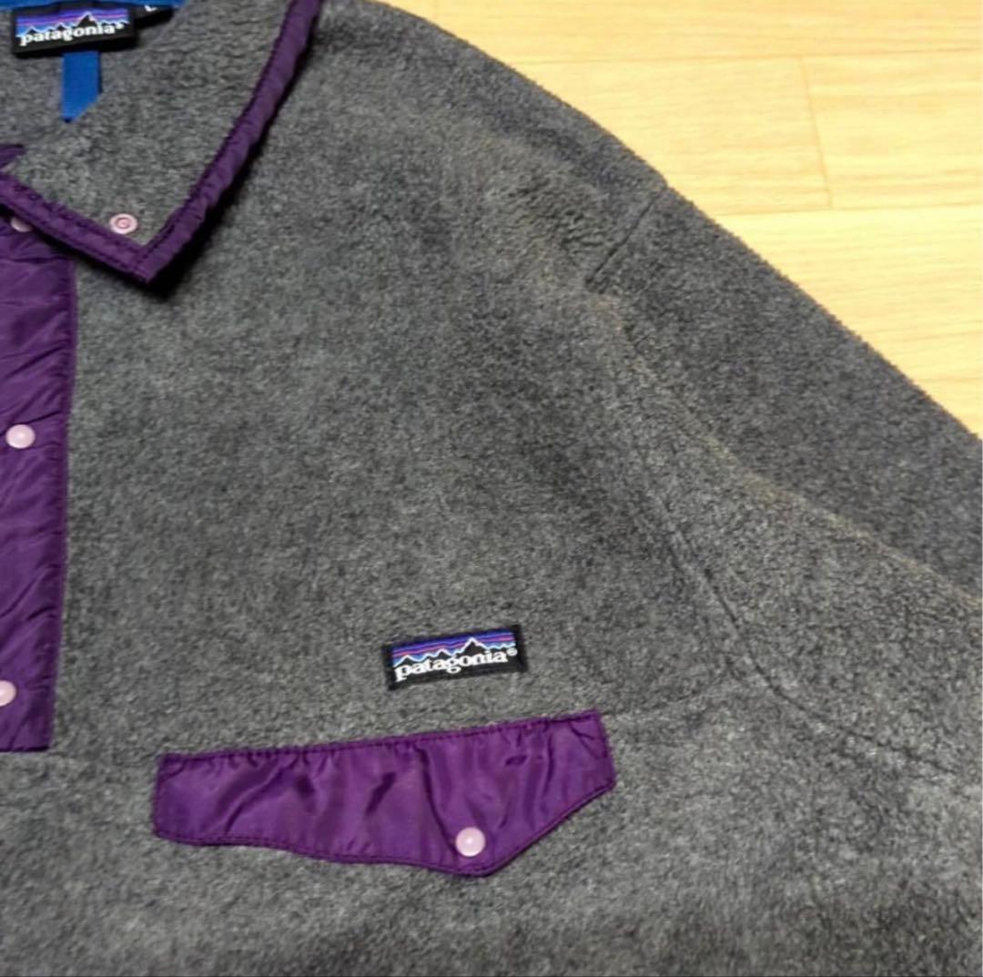 patagonia パタゴニア スナップT グレー×パープル - メルカリ