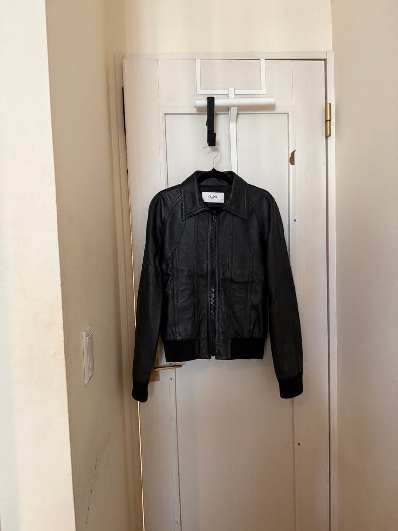 ダ*ス様 セリーヌ　カットアウト レザージャケット CELINE（セリーヌ） レザージャケット LAMBSKIN LOOSE BLOUSON JACKET