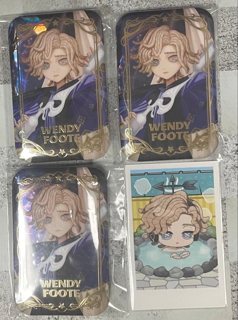 第五人格 気象学者 ホテルコラボ 缶バッジ 温泉 湯めぐりの径 チェキ