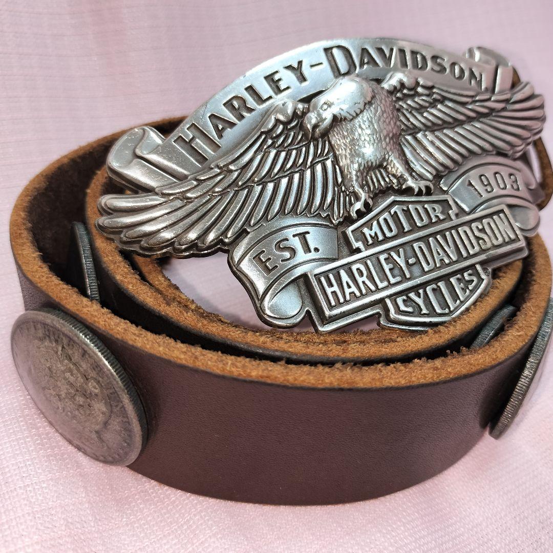 ハーレー ベルト モルガンダラー 6連 コンチョ ヴィンテージ　　レザー