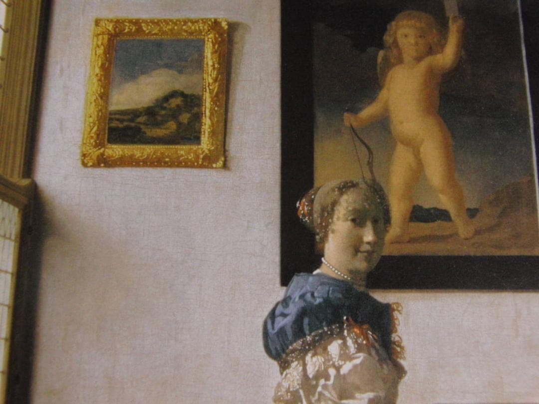 ヨハネス・フェルメール、「ヴァージナルの前に立つ女」、希少な画集の