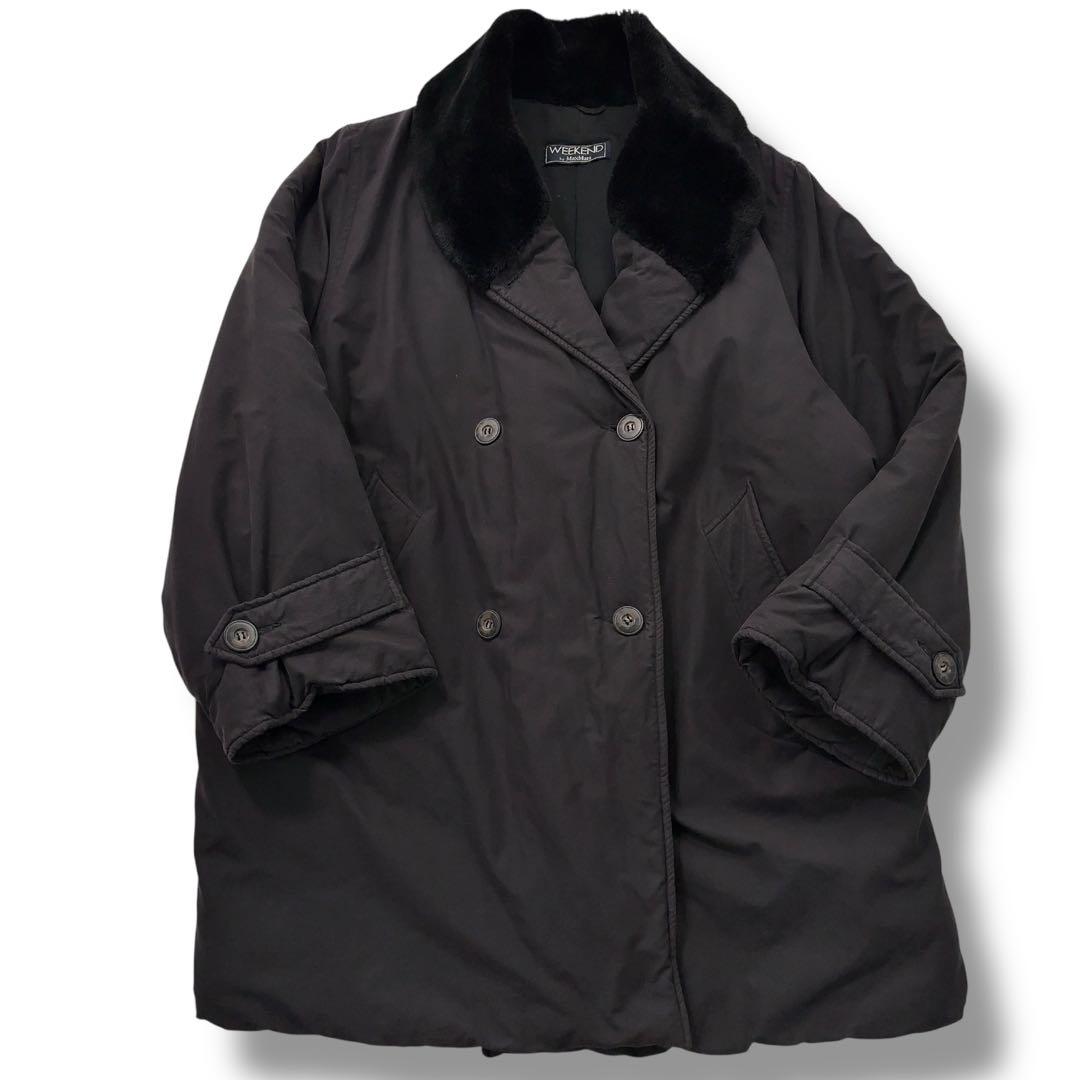 【高級】MAX MARA マックスマーラ ダブル　ダウンコート　ボア　 44 マックスマーラ ザ・キューブ Max Mara The Cube Max Mara The Cube