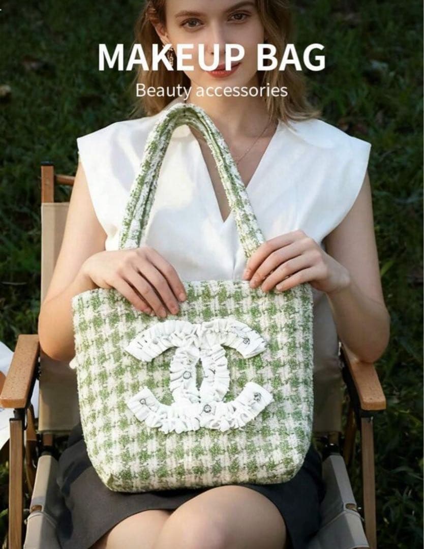 ジ*ョ様 CHANEL フリル　トートバッグ シャネルノベルティ　ハンドバッグ シャネル ノベルティ トートバッグ NEWYORK N.Y 10019 CHANEL BEAUTE