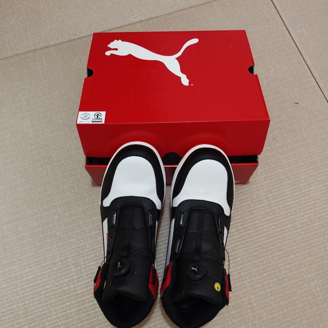 Puma ハイカットスニーカー ホワイト/ブラック/レッド