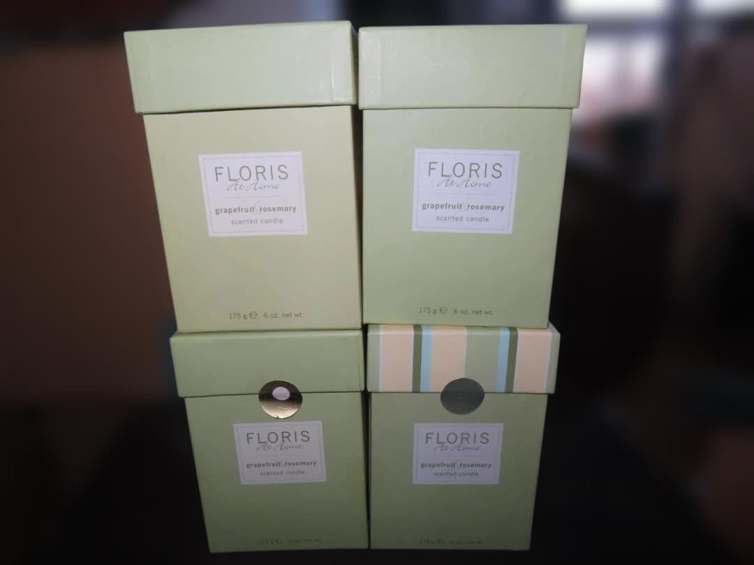 Floris ＦＬセンテッドキャンドル　グレープフルーツ＆ローズマリー　4箱