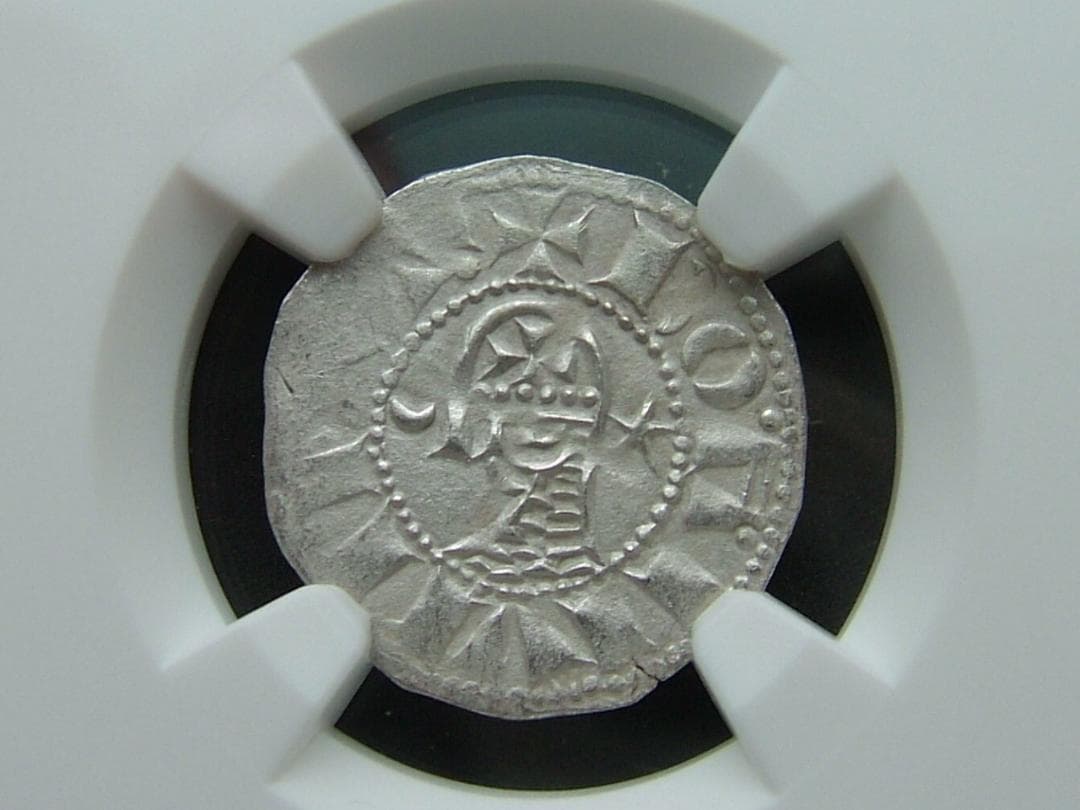 中世；十字軍、ボエモン4世、ARデニール銀貨、NGCスラブ