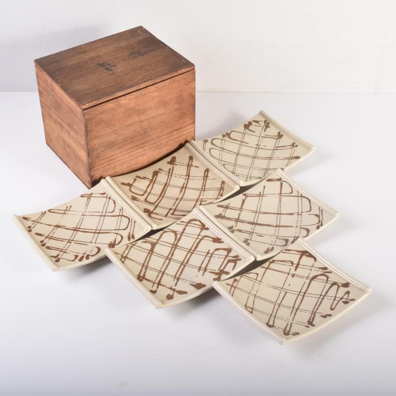 織部焼　四方皿　銘々皿　六客　在銘　共箱　C　6961 2026年最新】Yahoo!オークション -織部焼 皿の中古品・新品・未使用品一覧