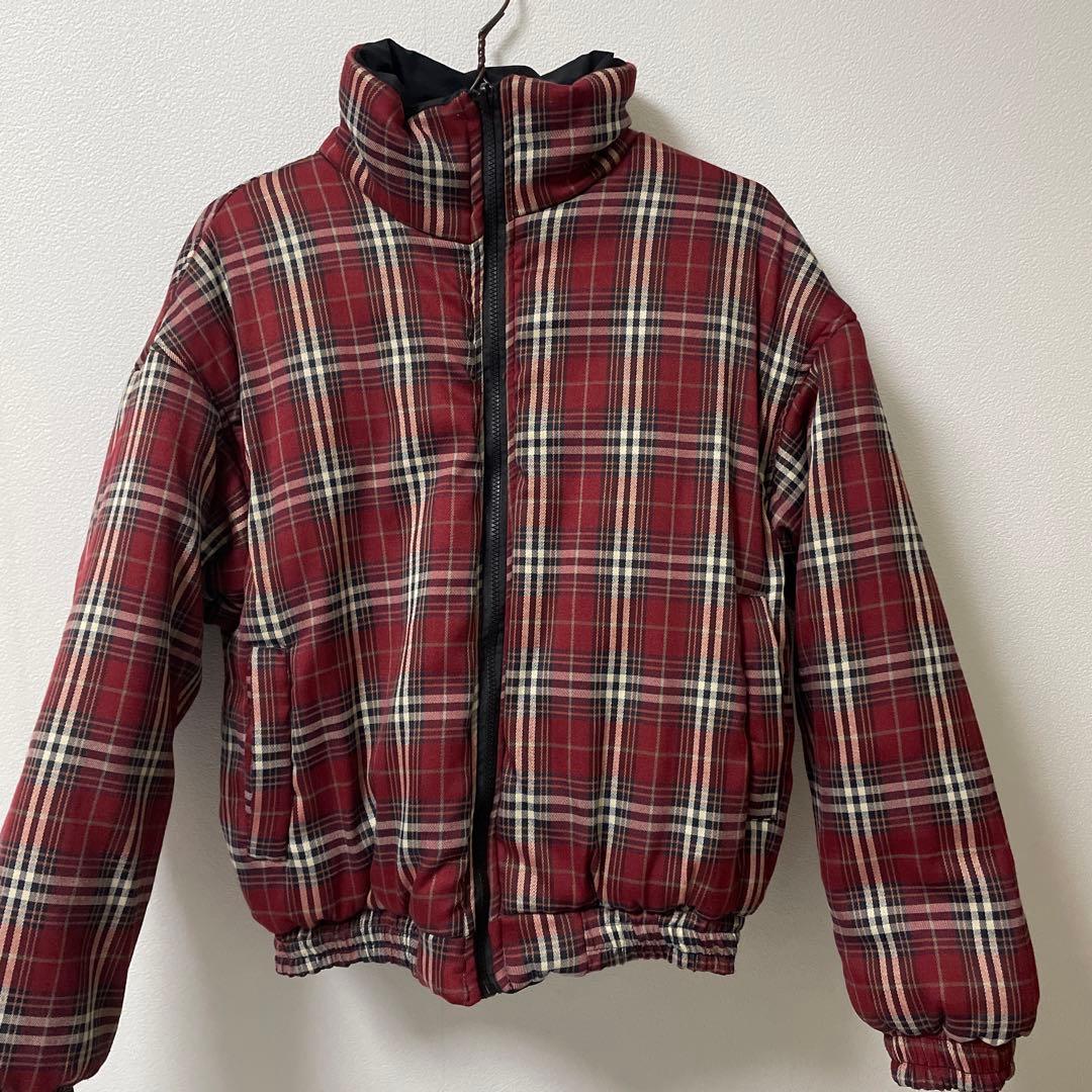 地底人オンライン リバーシブルカジュアルジャケット M チェック赤