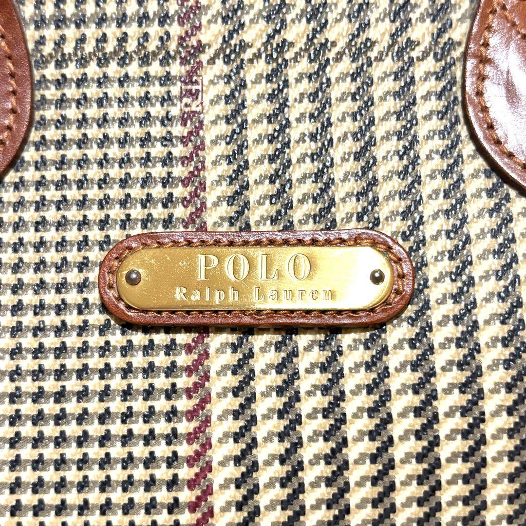 極希少 美品】ポロラルフローレン 千鳥格子 ボストンバッグ 2way 大