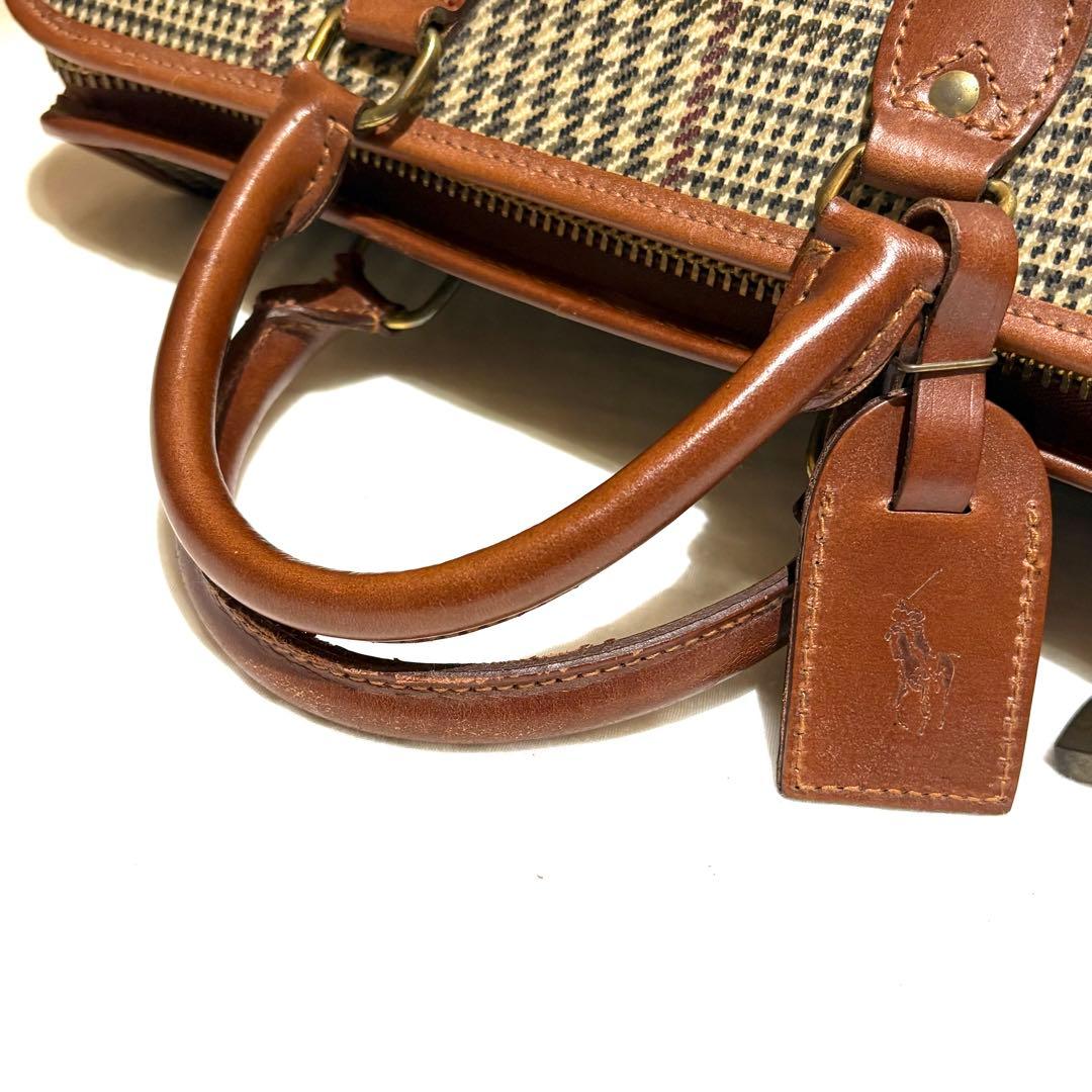 極希少 美品】ポロラルフローレン 千鳥格子 ボストンバッグ 2way 大