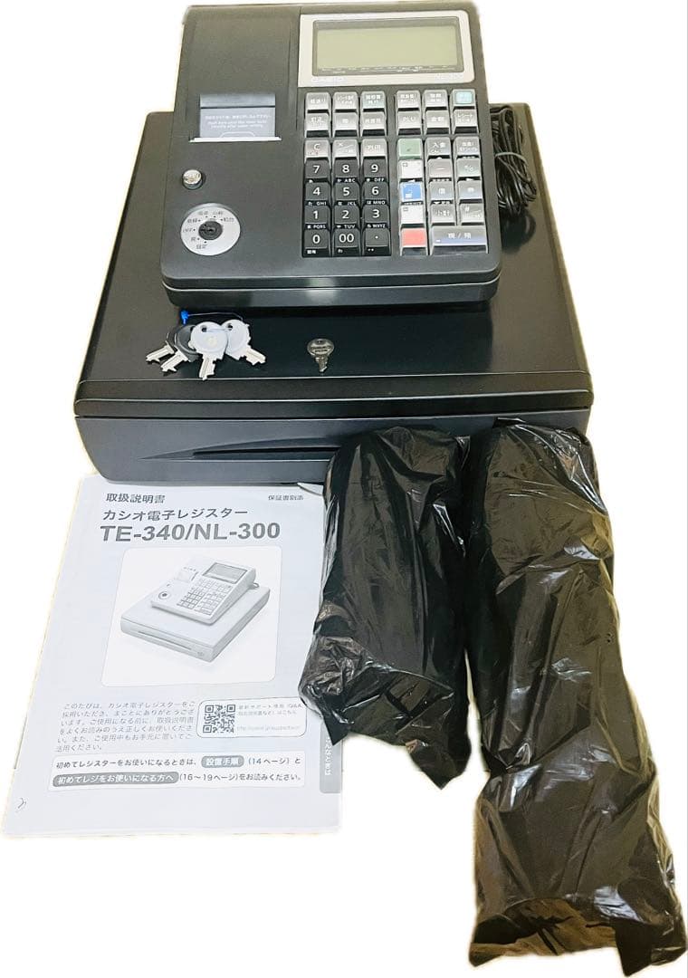 CASIO カシオ 電子レジスター NL-300 動作確認済 鍵付き