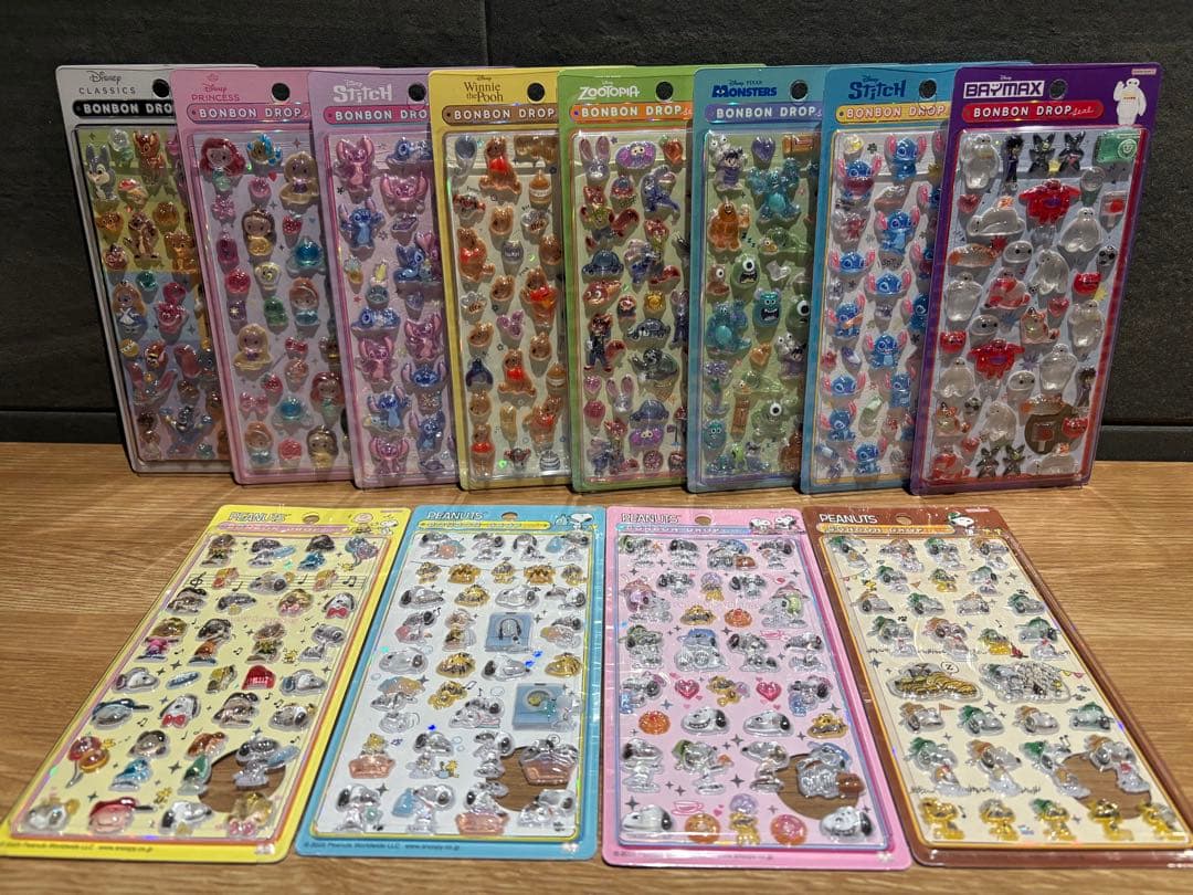 ボンボンドロップシールディズニー第二弾スヌーピ【全12種】コンプリートセット サンスター文具 スヌーピー BONBON DROP SEAL ボンボンドロップシール