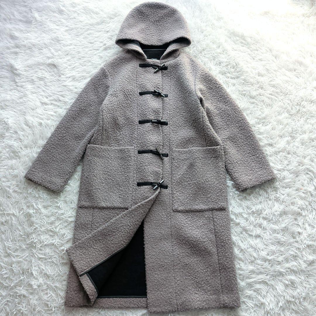 現行 Theory Dawson Faux ダッフルコート ミドル丈 グレー S