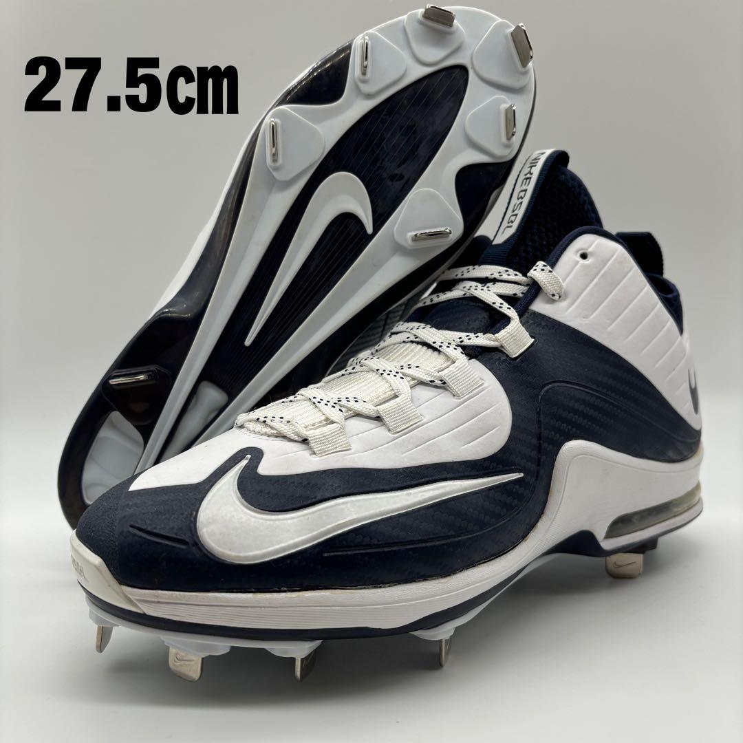 NIKE 野球 スパイク 金具 ホワイト ネイビー 27.5㎝ 山本由伸 軽量