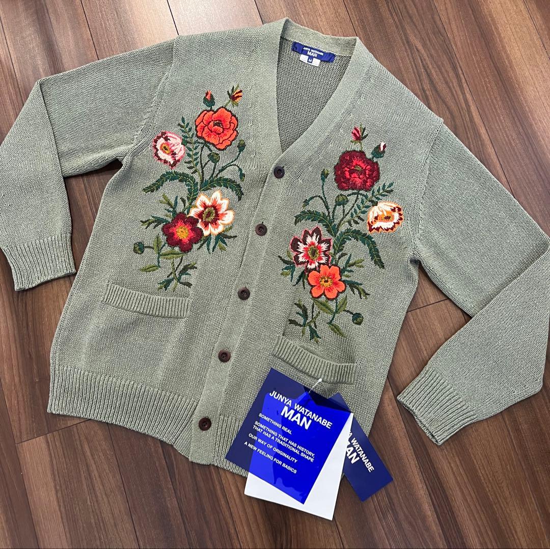 JUNYA WATANABE MAN ジュンヤ ワタナベ マン 刺繍カーディガン - メルカリ