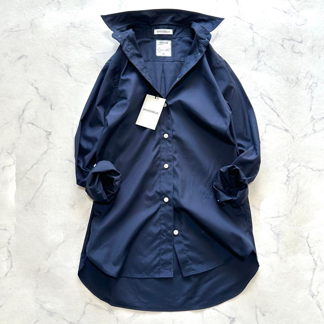新品タグ付✨MADISONBLUE マダムシャツ navy 02
