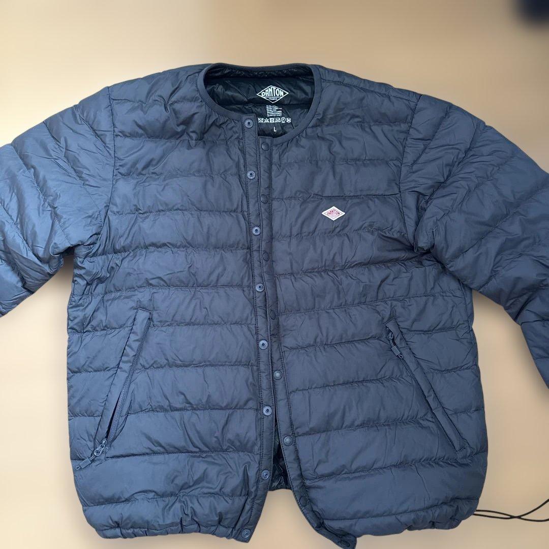 DANTON ネイビー ダウンジャケット Lサイズ