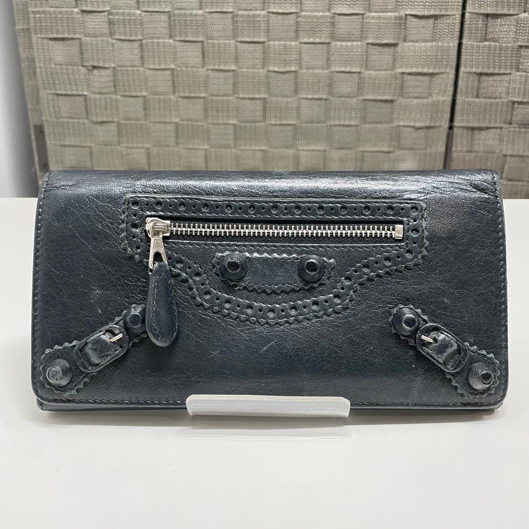 の*の様 BALENCIAGA シティ　レザー 長財布