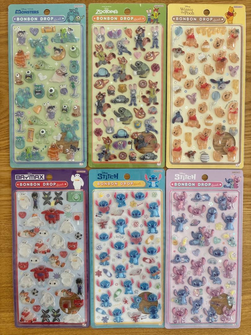 ボンボンドロップシール　ディズニー　正規品　 6種セット