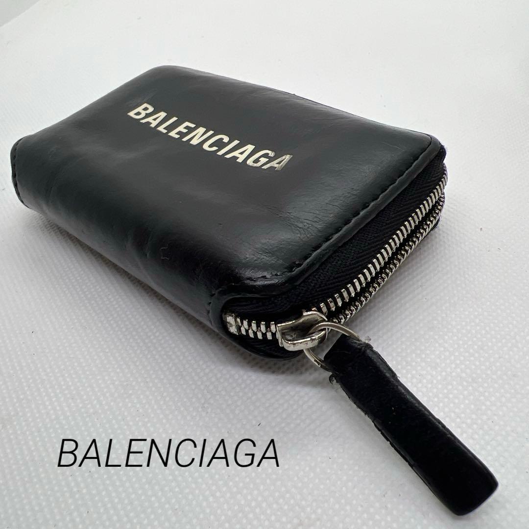 ★BALENCIAGA ブラックレザー 、カードケース