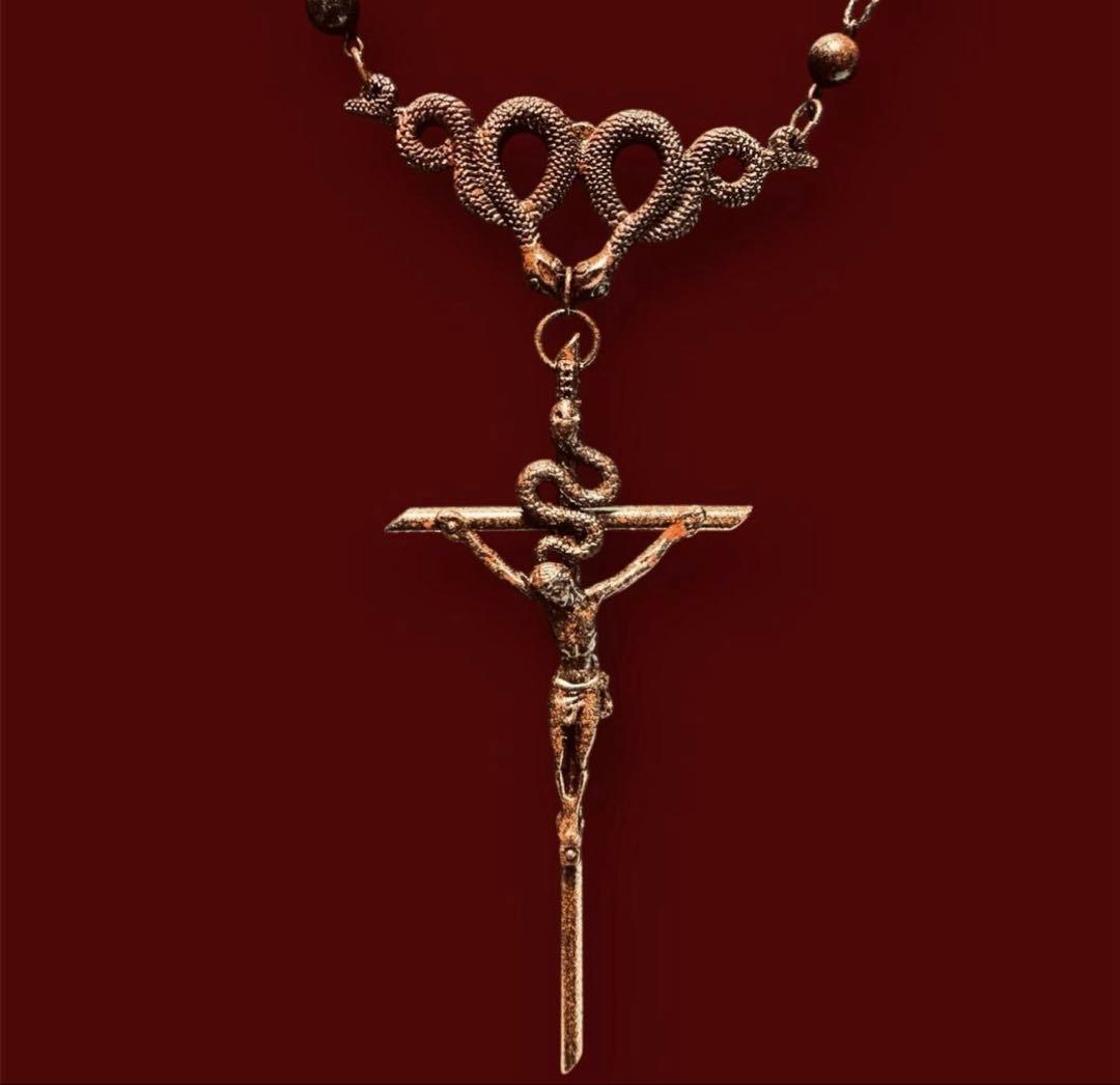 1点物ジャンポールゴルチエスネーククロスアンティークブロンズ