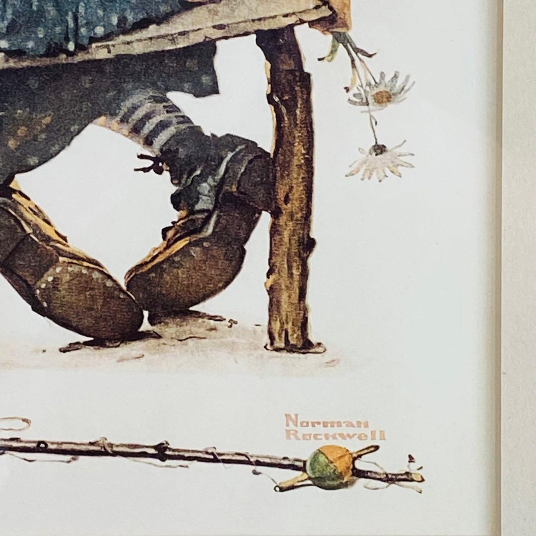 ノーマン・ロックウェル『小さな恋人達』 優美な額装レプリカ - メルカリ