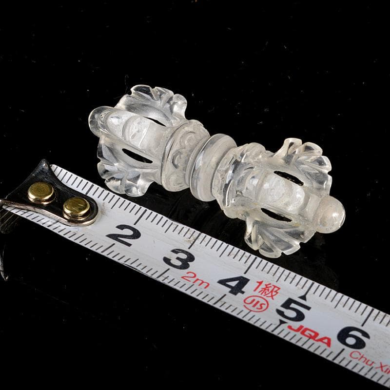 天然石　水晶彫刻　金剛杵　五独鈷　V　6328