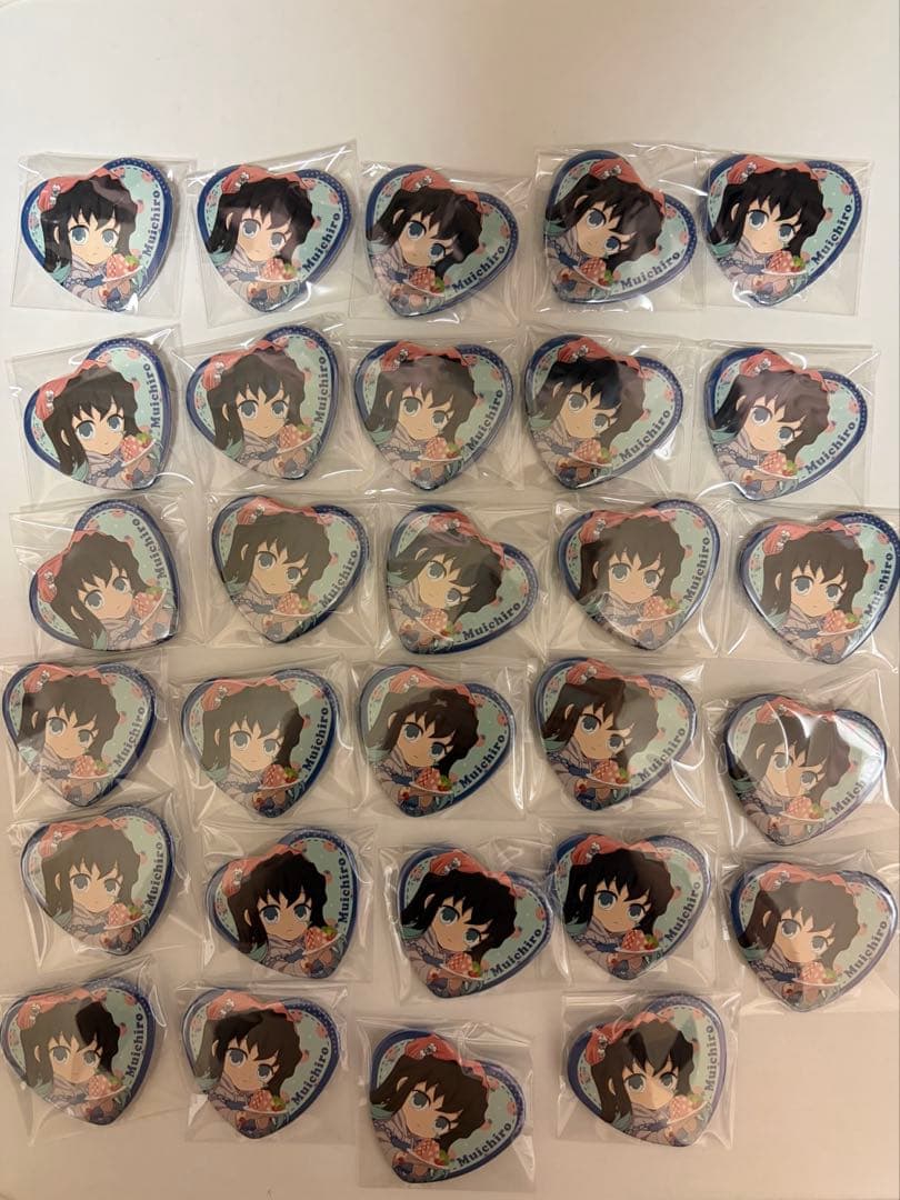 鬼滅の刃 時透無一郎 ストロベリーフェスティバル ハート缶バッジ 29個セット