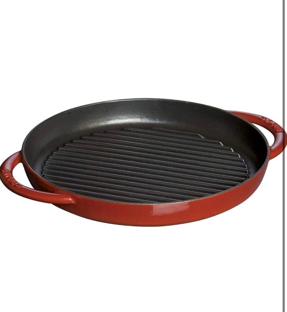 ストウブ staub ピュアグリル ラウンド チェリー 26cm Amazon｜staub ストウブ 「 ピュアグリル ラウンド チェリー 26cm