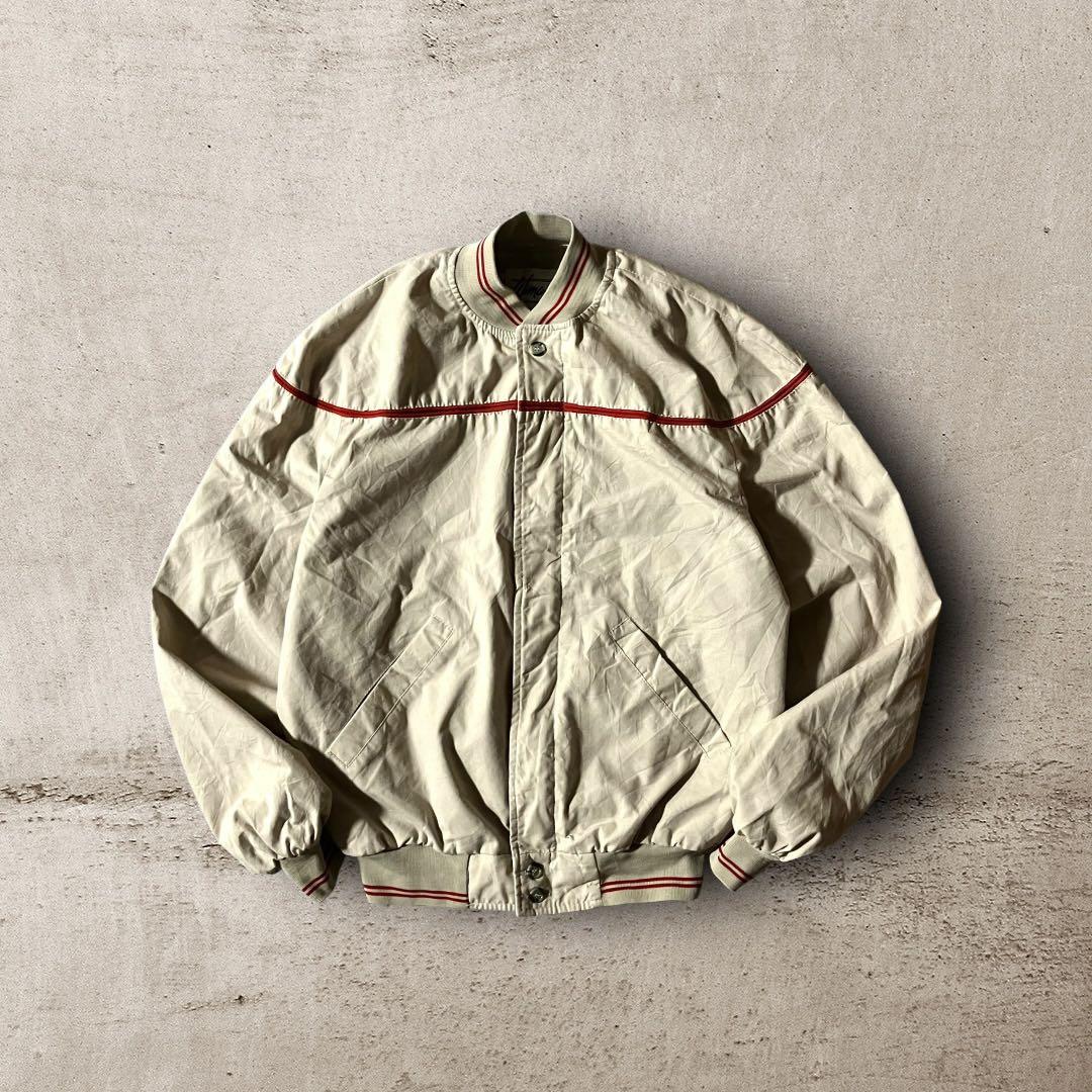 USA製80s vintageダービージャケット短丈ボンバーCBOY ベージュM