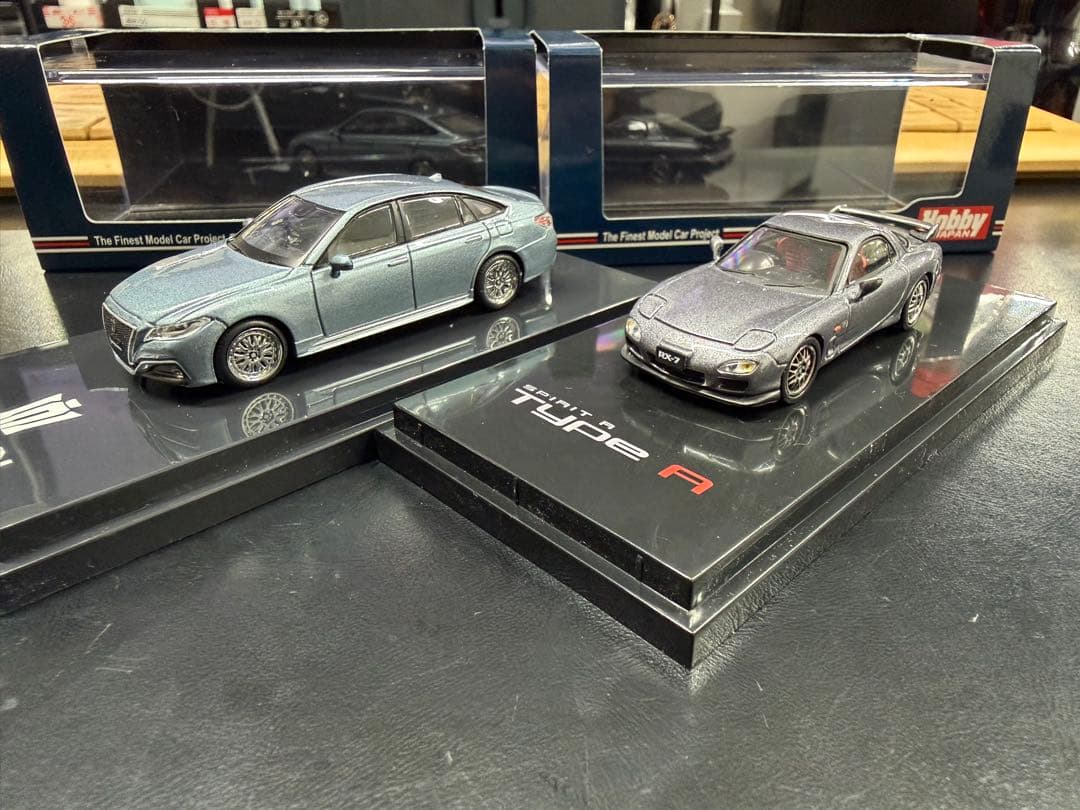 Hobby JAPAN　Mazda RX-7　Toyota CROWN2台セット