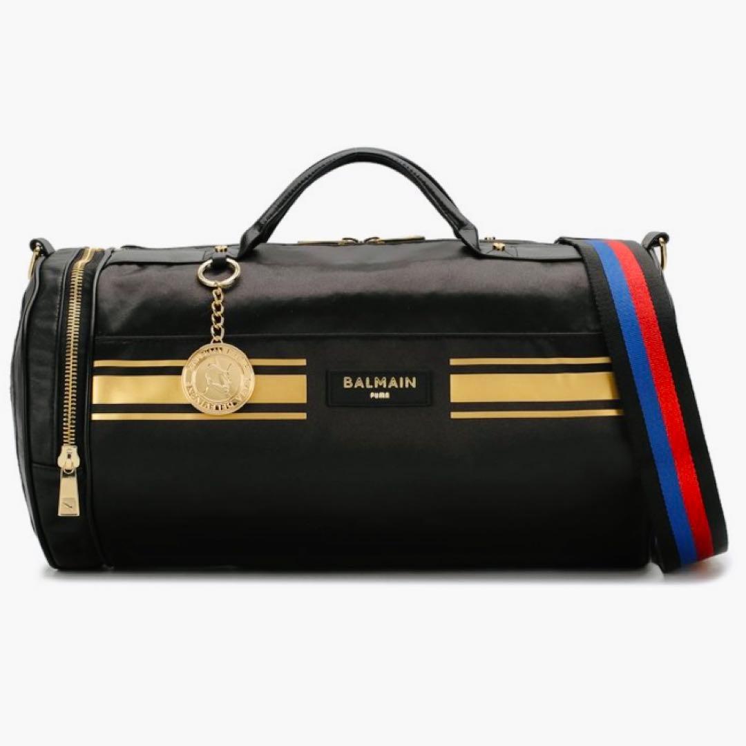 BALMAIN ボストンバッグ バレルバッグ　ショルダーストラップ　ドラムバッグ