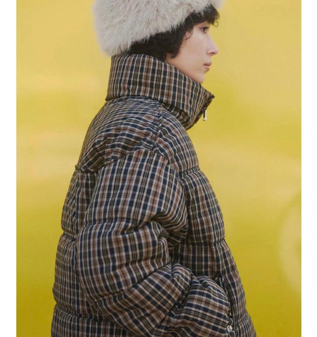 タグ付き新品☆ZARAのチェック柄キルティングアノラック☆Mサイズ
