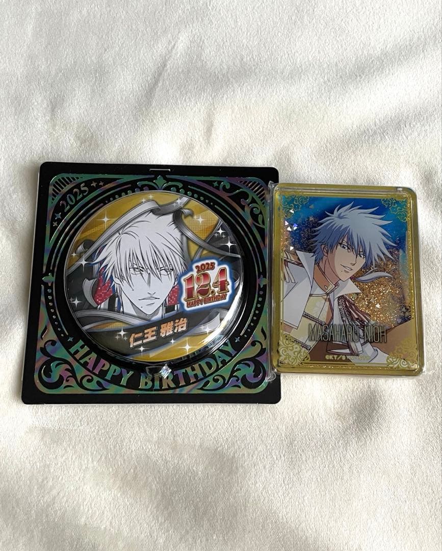 新テニスの王子様 birthday缶バッジ、アクリルブロック仁王雅治 - メルカリ