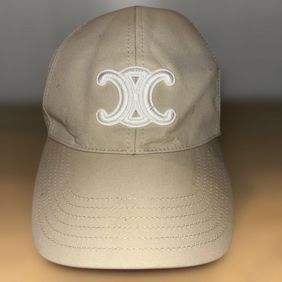 CELINE￤トリオンフ ベースボールキャップ / 国内完売ベージュ（M）