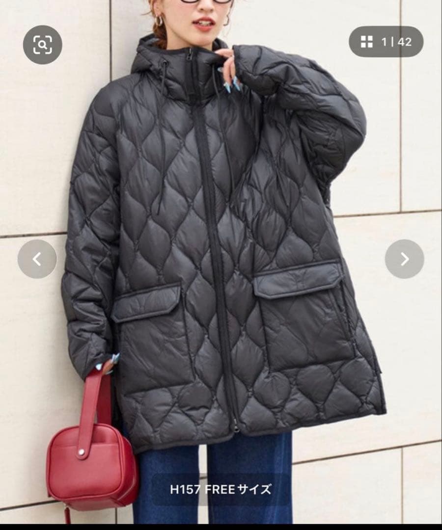 TAION × FREAK'S STORE 別注　フードミドル丈　ダウンコート