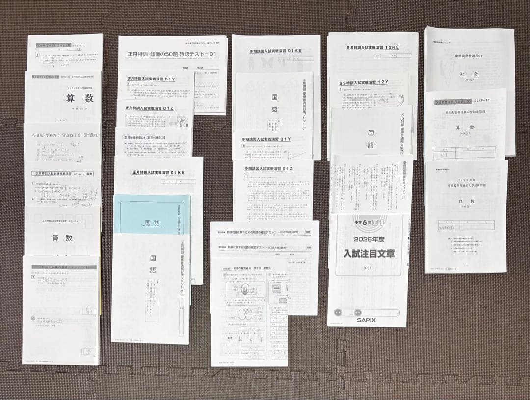 サピックス SAPIX 慶應普通部対策 直前期対策 冬期講習 正月特訓